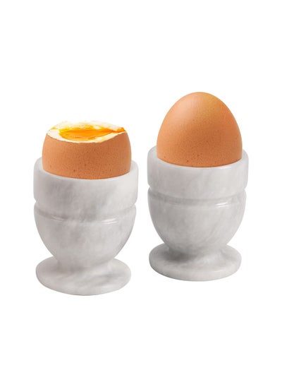 Buy RADICALn Egg Holder White Handmade Marble  Used for Boiled Eggs Or Hard Boiled Egg Cups For Kitchen Table in UAE