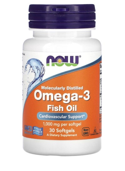 Buy Molecularly Distilled Omega-3 Supplement, 30 Softgels in Saudi Arabia