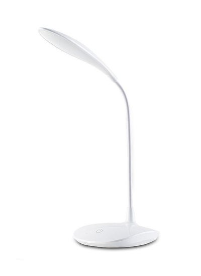 Buy LED USB Rechargeable Desk Lamp White  12.5x13.5X26cm in UAE