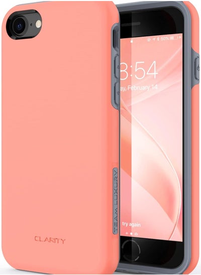 Buy iPhone SE Case 2022/2020, iPhone 8/7 Case, [Ultra Impact Resist] Shockproof Rugged Protective Case for Apple iPhone SE/8/7 Phone Case Cover 4.7", (Living Coral) in Saudi Arabia