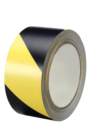 Buy Warning Tape KASTWAVE Self Adhesive Black & Yellow Hazard Safety Stripe Caution Barrier Sticky Tapes for Best Readability Maximum Visibility Designed Danger/ Hazardous Areas (33M) in Saudi Arabia