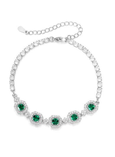 Buy Green Diamond Embedded Bracelet in UAE