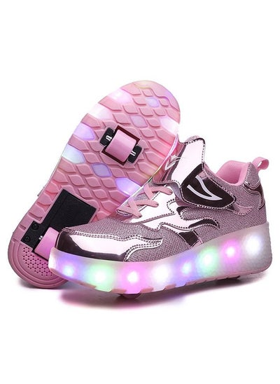 اشتري LED Roller Shoes USB Charging Led Light Up Shoes Skates Shoes for Kids Boys Girls في السعودية