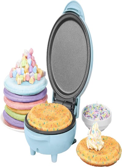 اشتري Giles & Posner EK4215GSBL Pastel Compact Mini Snack Maker, Non-Stick & Easy Clean 11.5cm Plate, Party Treat & Breakfast Cooker, Make Pancakes, Cookies & Ice Cream Sandwiches, 550W, Sorbet Blue في الامارات