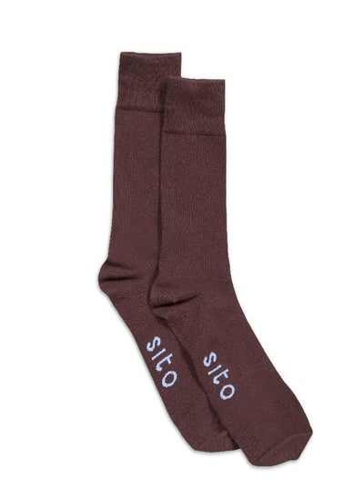 اشتري Dr. Mercola Brown Men's Crew Non Terry Socks 3-Pack, Size Small/Medium, GOTS Certified Organic Cotton في الامارات