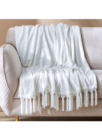 Buy Lavish Diamond Embossed Throw 130 x 180 cm in UAE