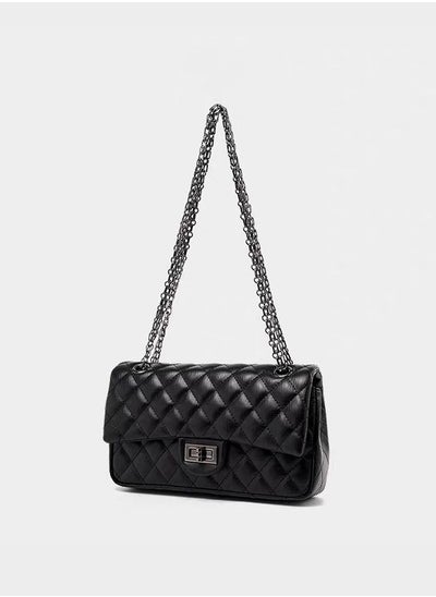 Buy Women's Flap Front Shoulder Cross-body Envelope Chain Bag Crossbody Bags for Women Leather Ladies Shoulder Purses with Chain Strap Stylish Clutch Purse in UAE