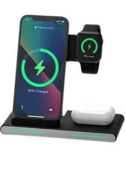 Buy Folding Charging Station - Wireless Charger Compatible with Apple, Samsung, etc. iPhone All Models in UAE