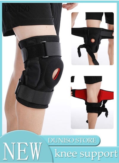 اشتري Professional Knee Pad Knee Brace with Side Stabilizers and Patella Gel Pads Adjustable Compression Knee Support Braces for Knee Pain Meniscus Tear ACL MCL Arthritis Joint Pain Relief Injury Recovery في الامارات