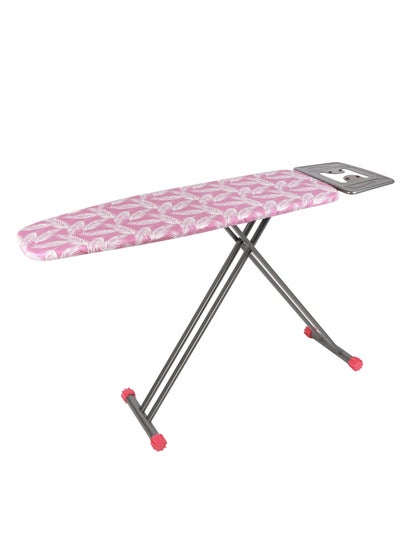 Buy Royalford Ironing Board- RF11914| Ironing Table with Monoblock Metal Base| Ironing Table with Iron Rest and Adjustable Height Mechanism| Heat Resistant 100% Cotton Cover, Non-Slip Legs in Saudi Arabia
