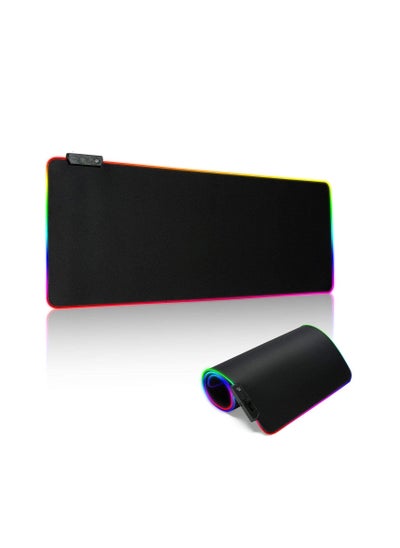 Buy Large RGB Gaming Mousepad with Nonslip Base 14 Kinds of RGB Lights Mode for Live Broadcasting, Gaming and Work 800x300x4mm in Saudi Arabia