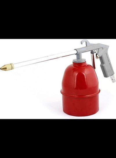Buy Red Metal Body Gray Head Long Nozzle Air Pressure Feed Grease Gun in UAE