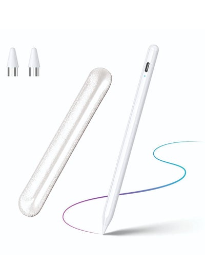 Buy FACE HUB Stylus Pen Upgrade Active Stylus Pen Compatible For iOS, Android \ Rechargeable Stylus Pen With Dual Touch Screen \ Stylus Pencil For Apple/Android/Samsung Tab/ iPad 2018 to 2022 in UAE