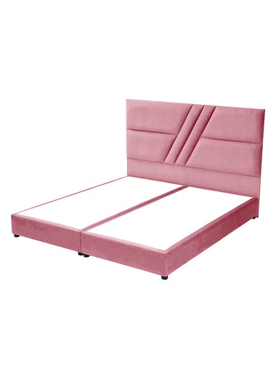 Buy Gogo | Velvet Bed Frame - Dark Pink in Saudi Arabia