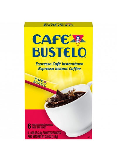 Buy Café Bustelo Espresso Style Dark Roast Instant Coffee, 6 Count Single Serve Packets in UAE