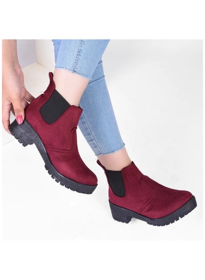Buy Boots For Women Suede-MAROON in Egypt