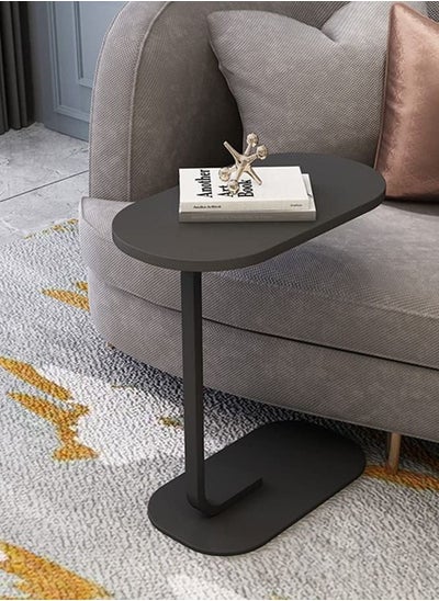 Buy C Shaped End Table, Side Table for Couch and Bed, Small Side Table, TV Tray Table for Small Spaces, Living Room, Bedroom, Rustic Snack Table 45*30*63CM in UAE