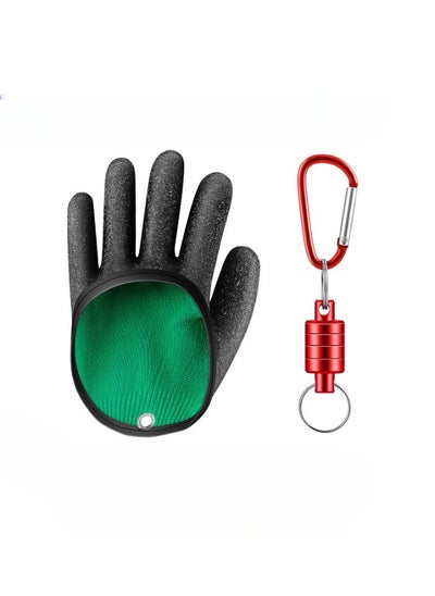 اشتري Fishing Catching Gloves, Anti-slip Catch Fish Gloves, Waterproof Magnetic Braided Fishing Gloves, Puncture Proof Fishing Glove For Hunting, Handling, Left Hand [single] + Metal Magnetic Buckle في السعودية