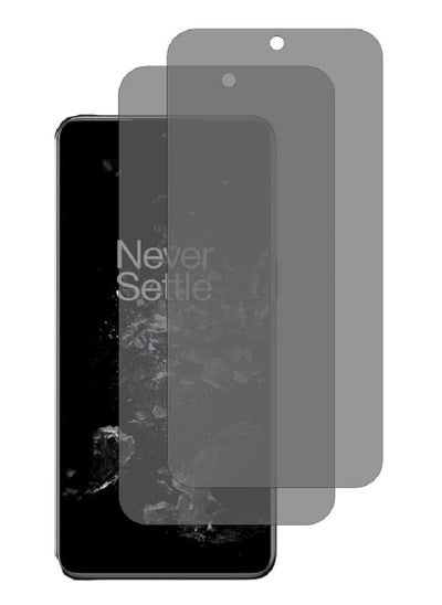 Buy 2 Piece Tempered Glass Screen Protector Anti-Spy Privacy Designed For OnePlus 10T Full Glue Edge to Edge Full Screen Coverage And Bubble Free in UAE