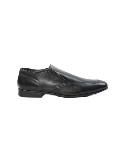 اشتري Mens Leather Slip on Comfort Black Office Formal Party Wear Fashion Shoes في الامارات