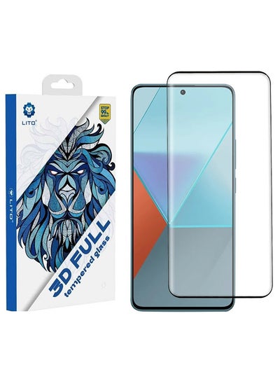 Buy Lito 3D Full Cover Tempered Glass For Xiaomi Redmi Note 13 Pro Plus 5G Fingerprint Working in Egypt