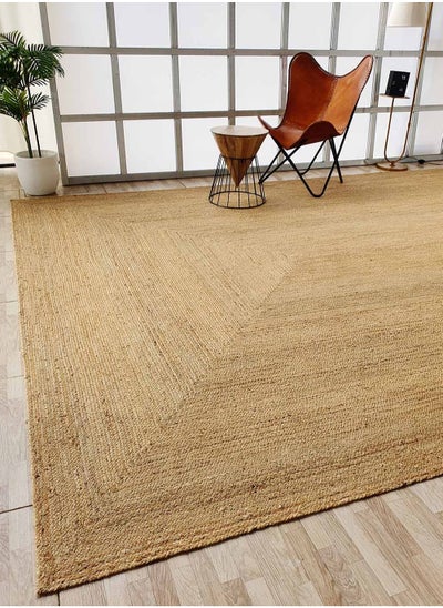 Buy Handmade Natural jute rug durable br-046 jute carpet rug rectangular rug for bedroom, living room carpet,dining room. in UAE