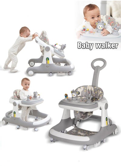 Buy 3 In 1 Baby Walker With Parent Push Handle And Big Comfortable Seat Cushion For Infants Children in Saudi Arabia