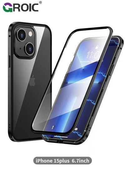 Buy Privacy Magnetic Case for iPhone 15 Plus with Anti Peeping, Magnetic Tempered Glass Double-Sided Phone Case iPhone 15 Plus Screen Protector, Case Clear for iPhone 15 Plus in UAE