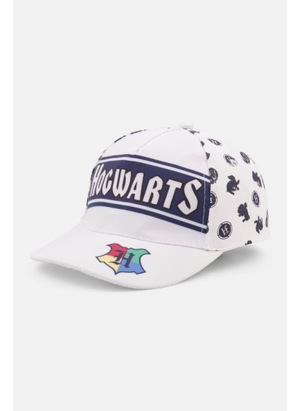 Buy Kids Boy Allover Print Cap, White/Navy in UAE