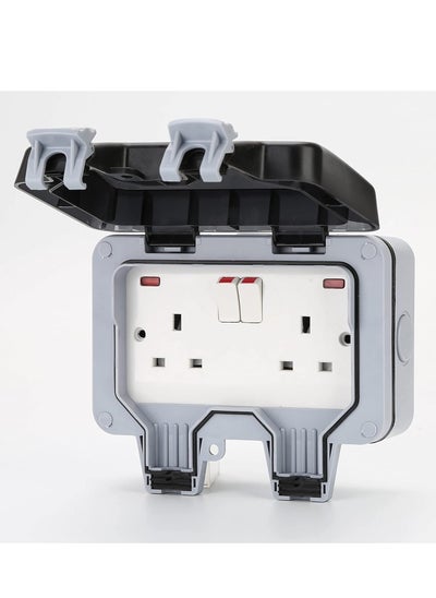 Buy Waterproof Outdoor Socket rainproof Wall Electrical Outlet IP66 Switched Socket Cover 13A Outdoor Wall Weatherproof Plug Socket Box in UAE