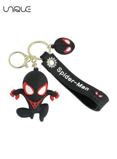 Buy Cartoon Marvel Keychain -Keychain Gift for Boys, Cartoon Keychains Accessories Keyring Key Purse Backpack Car Charms - Good Evil Spider-Man - Black in UAE