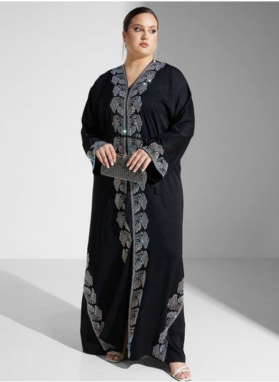 اشتري Embellished Detail Abaya With Sheila في السعودية