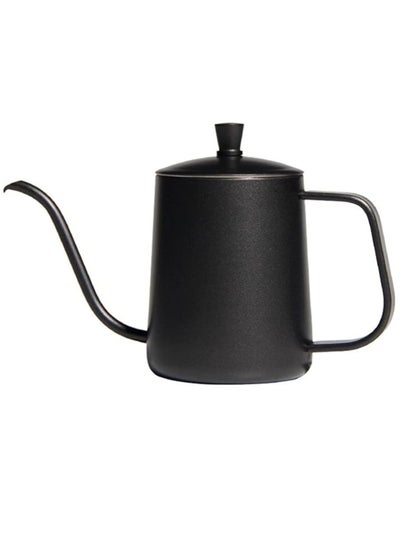 Buy Hand Drip Gooseneck Tea Pot Black 350ml in Saudi Arabia