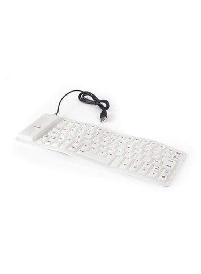 اشتري Wall Beauty Foldable Flexible USB Wired Roll Up Water Resistant Silicone Keyboard 85 Keys For Pc Desktop Laptop في الامارات