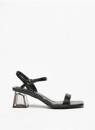 Buy Women Sandals with Block Heels and Buckle Closure in Saudi Arabia