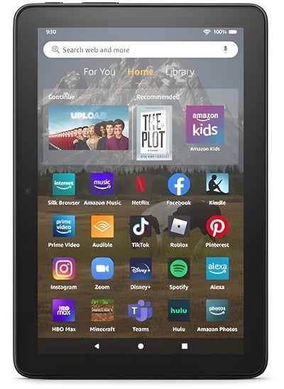 اشتري جهاز لوحي Fire HD 8 بشاشة مقاس 8 بوصة تدعم HD مزود بمساحة تخزين 64 جيكا بايت مع معالج أسرع بنسبة 30% مصمم للترفيه المحمول (اسود اصدار حديث) في الامارات