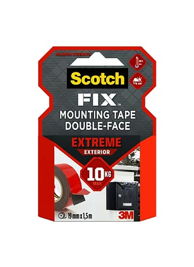 Buy Extreme Exterior Double-Face Mounting Tape Red and Black 19 mm x 1.5m UU011774195 in Saudi Arabia