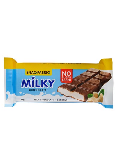 Buy Fabriq Milky Milk Chocolate+Cashew 55g in UAE