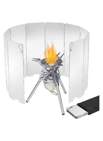 اشتري COOLBABY 10 Tray Camping Stove Wind Guard Foldable Outdoor Picnic Stove Wind Guard في الامارات