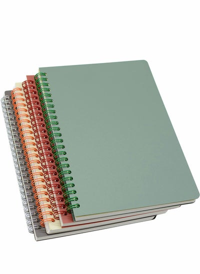 Buy Spiral Notebooks 4 Pack College Ruled Paper A5 8.3x5.9inch Thick Plastic Hardcover 80 Sheets for Study and Notes in UAE