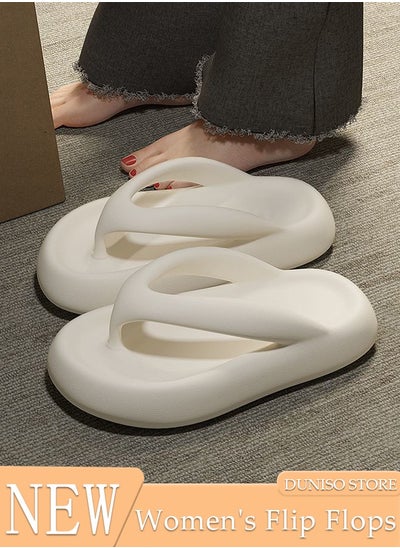 Buy Comfortable Slippers for Women Non-slip Thick Sole Slide Sandal Open Toe Quick Drying Flip Flops House Bedroom Slippers Women's Bath Slipper House Sandals for Indoor & Outdoor in Saudi Arabia