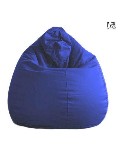 Buy PVC Blue Bean Bag Filled Multi Purpose Faux Leather Bean Bag in UAE