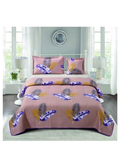 Buy 4 Piece Printed Compressed Comforter/Quilt/Bedspread Set Single Size ( Comforter + Fitted Sheet + 1 Small Pillow Case + 1 Large Pillow Case) Akaroa in UAE