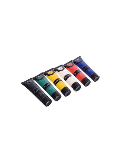 Buy Elmaayergy HS-115_7356A AC-25 Set Of 6 Pieces Of Acrylic colours 30MM With Durable Material, Suitable For School And Home in Egypt