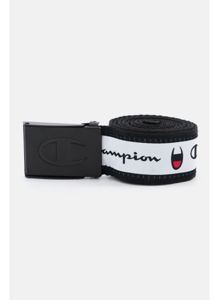 Buy Men Advocate Jacquard Web Belt, Black/White in Saudi Arabia