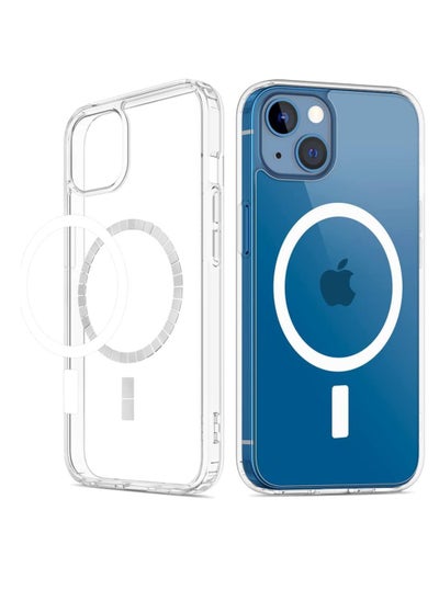 Buy Magnetic Clear Back Designed for iPhone 13 Clear Phone Case Compatible with Magsafe, Slim Protective Cover in UAE