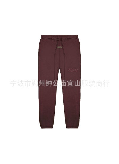 اشتري 2023 SS Silicone Print FOG Essentials Sweatpants Plum Purple Plum في الامارات