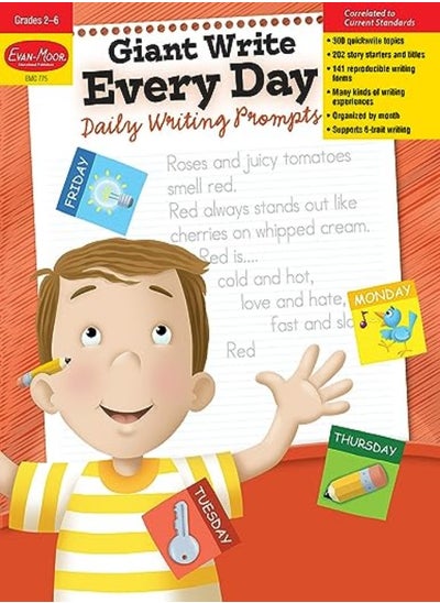 Buy Giant Write Every Day Daily Writing Prompts Grade 2 6 Teacher Resource by Evan-Moor Corporation Paperback in UAE