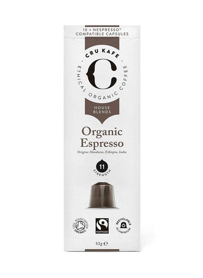 اشتري Cru Kafe 10 Capsules Organic Espresso Coffee 52g في الامارات