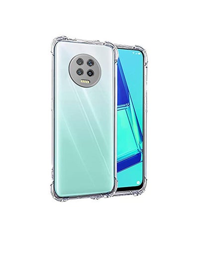 Buy Infinix Note 7 Transparent Four Corner Silicone Back Cover Transparent Soft Silicone Crystal Clear Case For Infinix Note 7 in Egypt